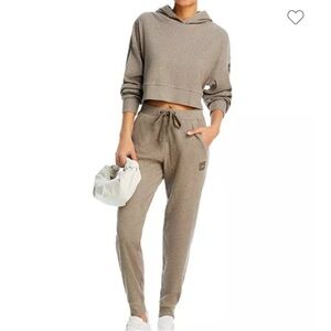 Alo Yoga Muse Rib-Knit Sweatshirt & Pants Olive Tree size XS